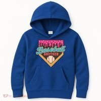 Baseball Brother Ice Cream Drip Kids Hoodie thumb 0