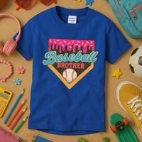 Baseball Brother Ice Cream Drip Kids T-Shirt thumb 3