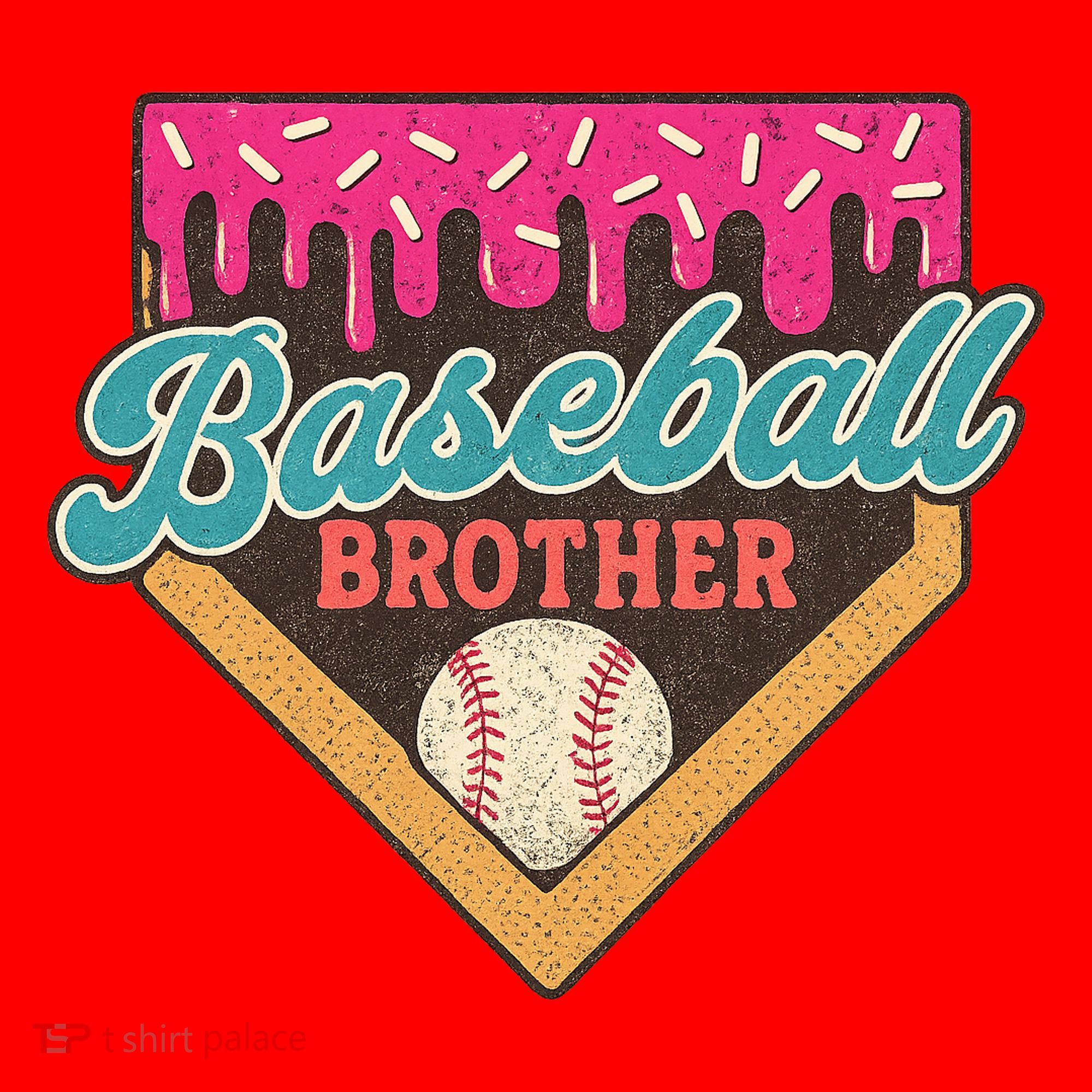 Baseball Brother Ice Cream Drip Santa Hat