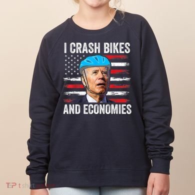 Biden Bicycle I Crash Bikes And Economies Women's Sweatshirt