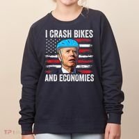 Biden Bicycle I Crash Bikes And Economies Women's Sweatshirt thumb 0