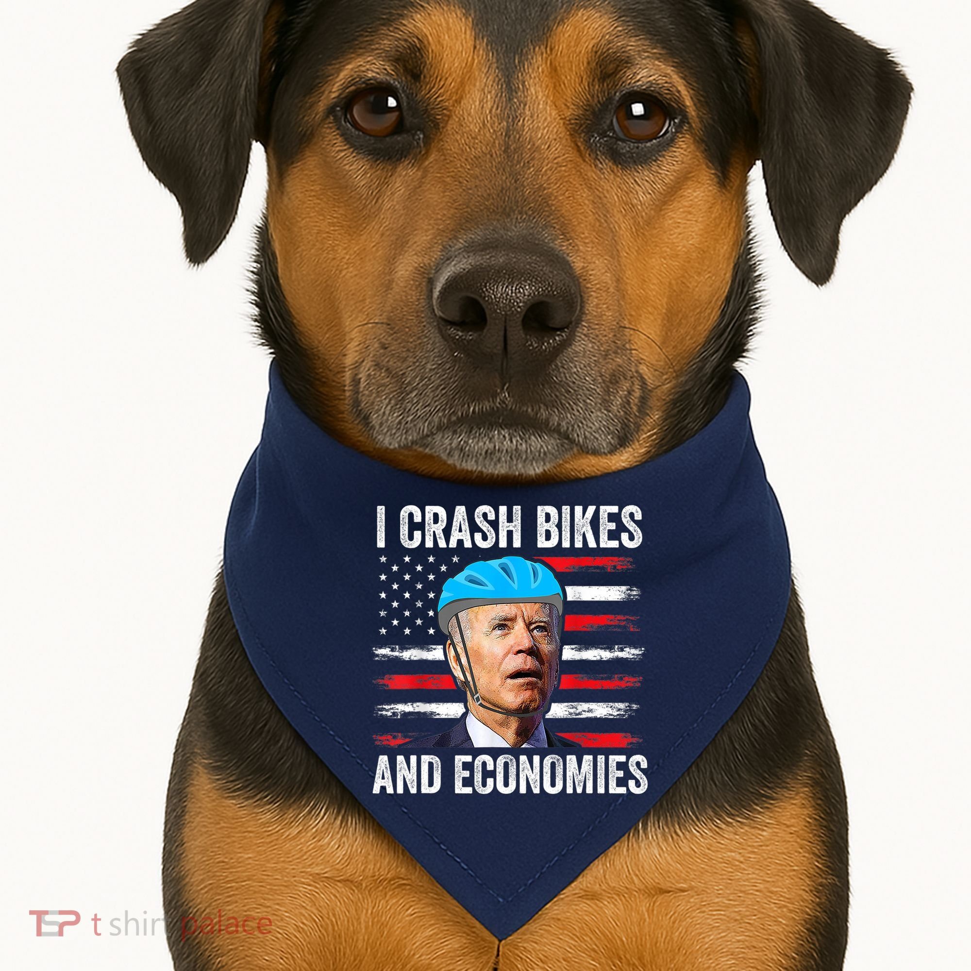 Biden Bicycle I Crash Bikes And Economies USA-Made Doggie Bandana