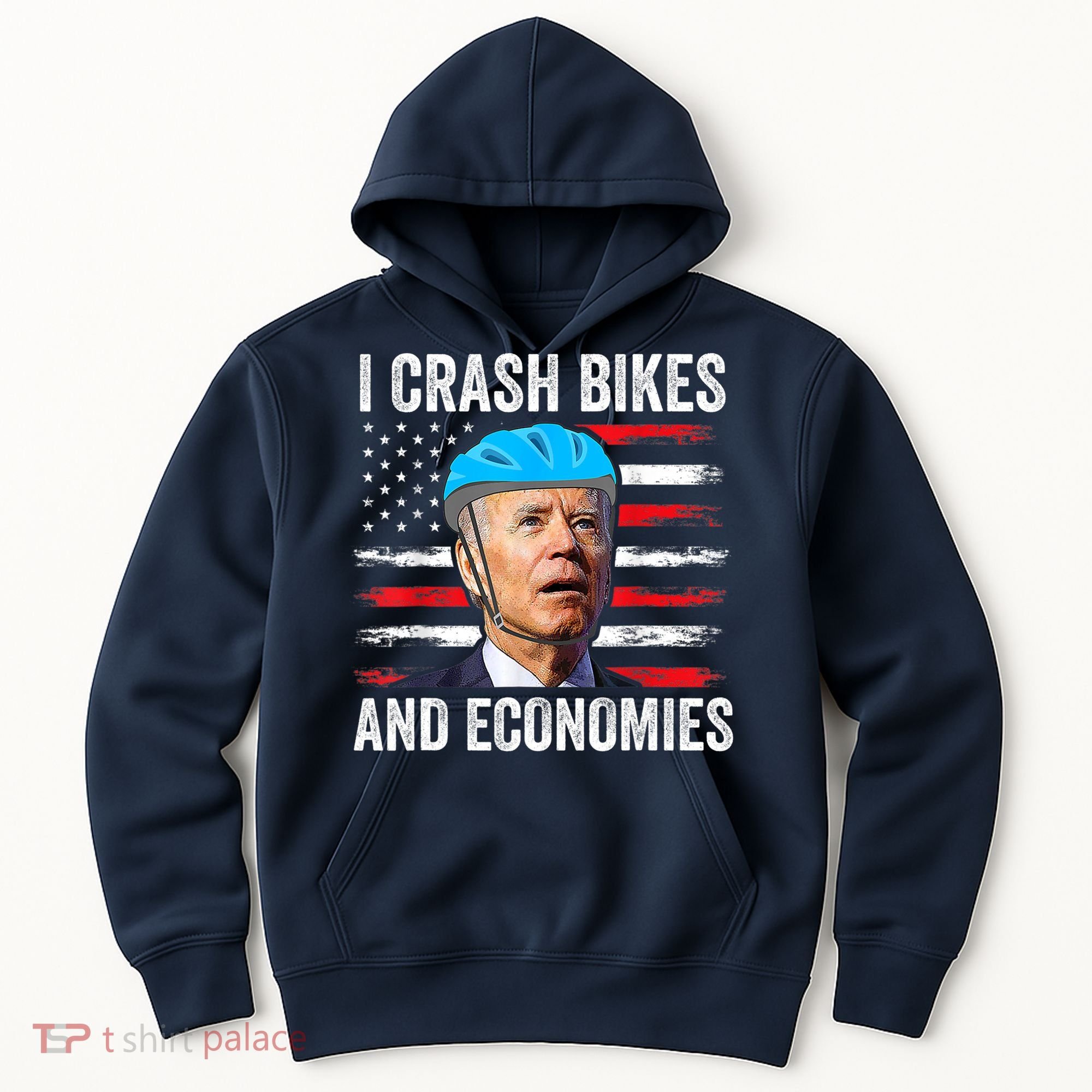 Biden Bicycle I Crash Bikes And Economies Hoodie
