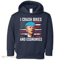 Biden Bicycle I Crash Bikes And Economies Toddler Hoodie thumb 0
