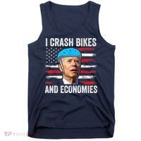 Biden Bicycle I Crash Bikes And Economies Tank Top thumb 0