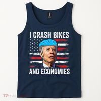 Biden Bicycle I Crash Bikes And Economies Tank Top thumb 2