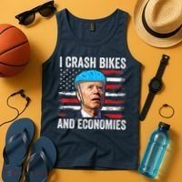 Biden Bicycle I Crash Bikes And Economies Tank Top thumb 4