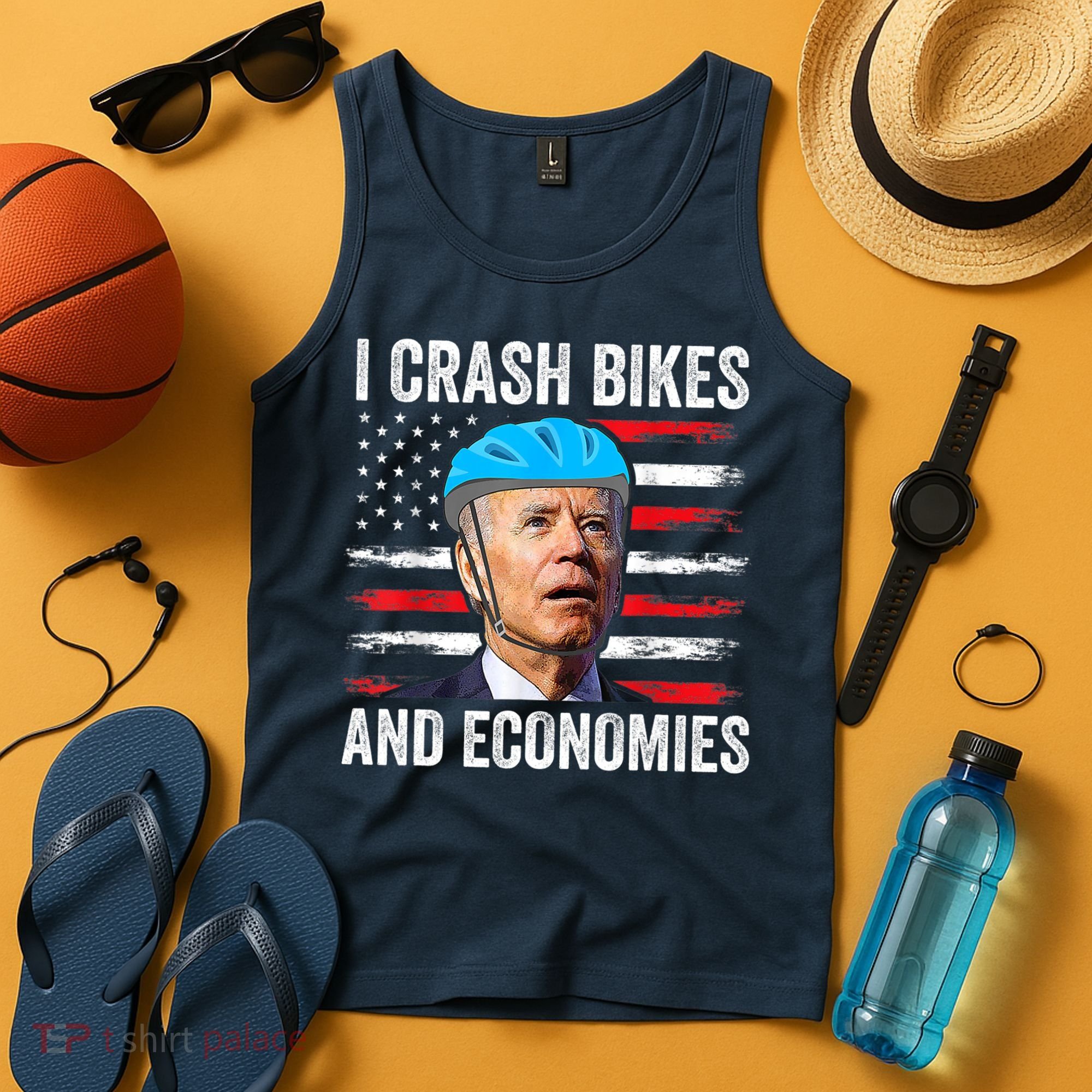Biden Bicycle I Crash Bikes And Economies Tank Top