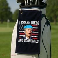 Biden Bicycle I Crash Bikes And Economies Golf Towel thumb 2