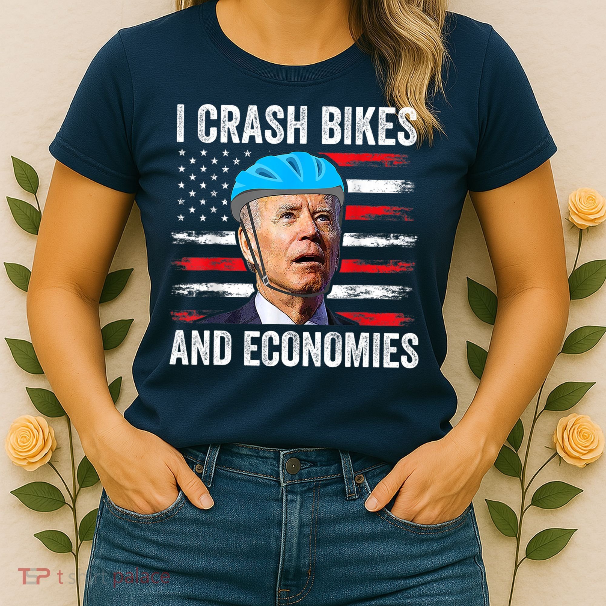 Biden Bicycle I Crash Bikes And Economies Women's T-Shirt
