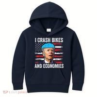 Biden Bicycle I Crash Bikes And Economies Kids Hoodie thumb 0