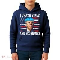 Biden Bicycle I Crash Bikes And Economies Kids Hoodie thumb 4