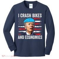 Biden Bicycle I Crash Bikes And Economies Kids Long Sleeve Shirt thumb 0