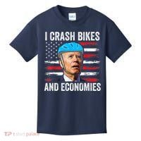 Biden Bicycle I Crash Bikes And Economies Kids T-Shirt thumb 0
