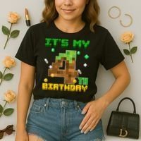 Birthday Boy It'S My 4th Birthday Gamer Pixel Number Comfort Colors Boxy T-Shirt thumb 2