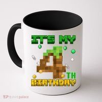 Birthday Boy It'S My 4th Birthday Gamer Pixel Number Coffee Mug thumb 0
