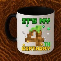 Birthday Boy It'S My 4th Birthday Gamer Pixel Number Coffee Mug thumb 2