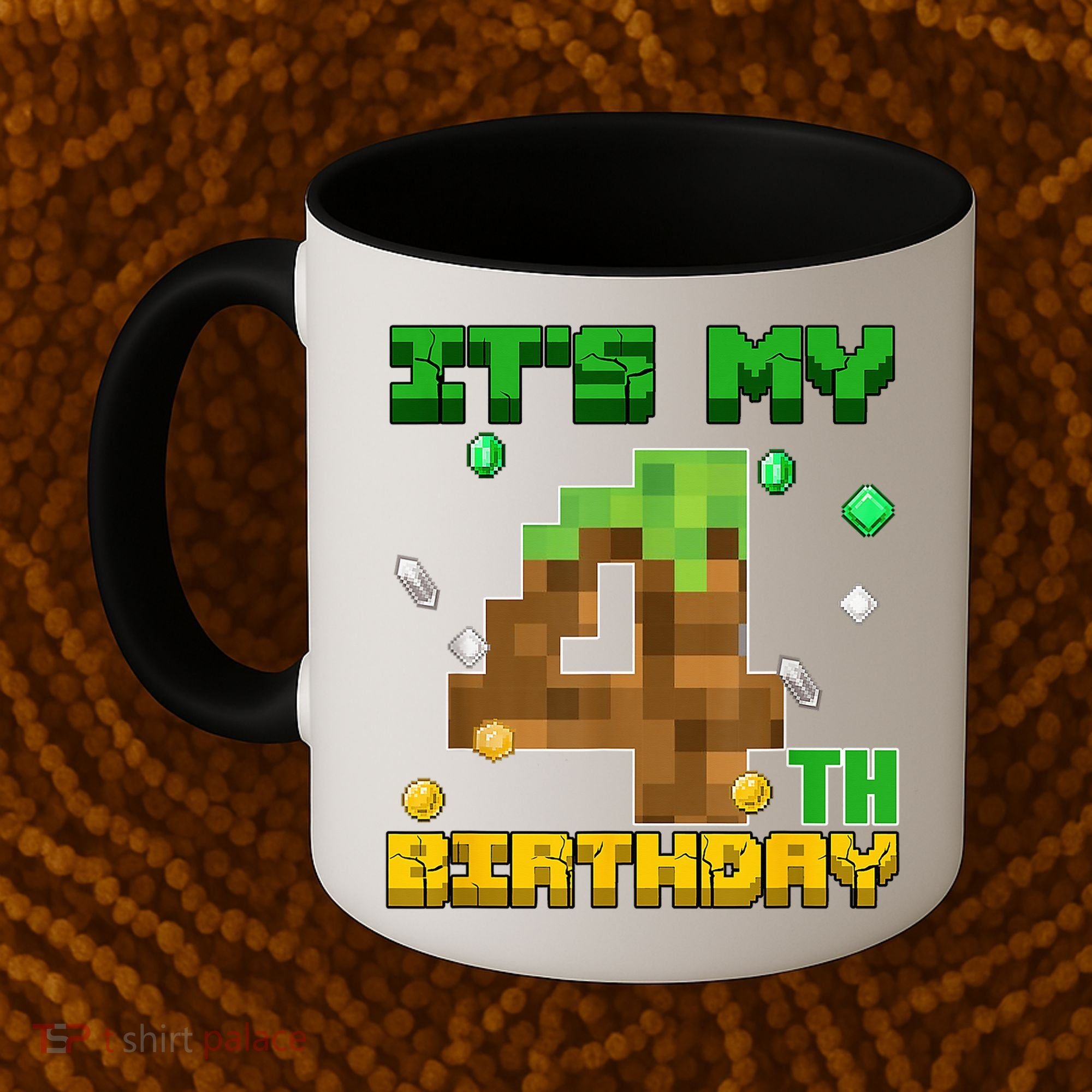Birthday Boy It'S My 4th Birthday Gamer Pixel Number Coffee Mug