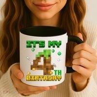 Birthday Boy It'S My 4th Birthday Gamer Pixel Number Coffee Mug thumb 3