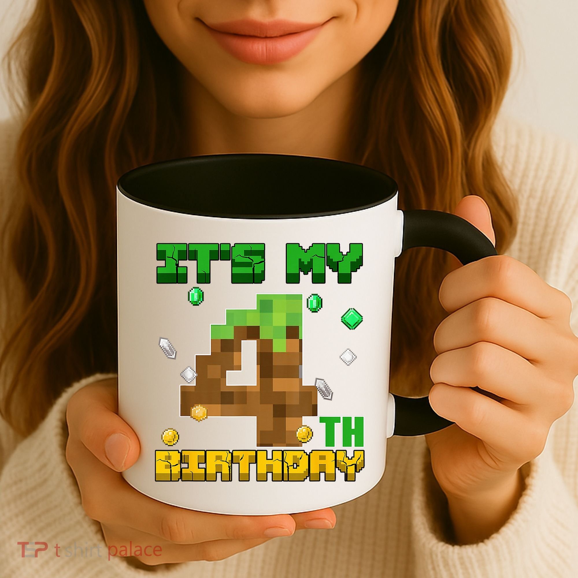 Birthday Boy It'S My 4th Birthday Gamer Pixel Number Coffee Mug