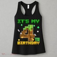 Birthday Boy It'S My 4th Birthday Gamer Pixel Number Women's Tank Top thumb 3