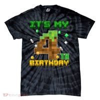 Birthday Boy It'S My 4th Birthday Gamer Pixel Number Tie-Dye T-Shirt thumb 0