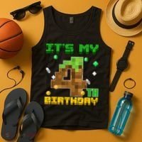 Birthday Boy It'S My 4th Birthday Gamer Pixel Number Tank Top thumb 4