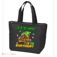 Birthday Boy It'S My 4th Birthday Gamer Pixel Number Tote Bag thumb 3