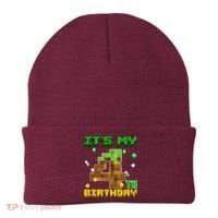 Birthday Boy It'S My 4th Birthday Gamer Pixel Number Beanie thumb 0
