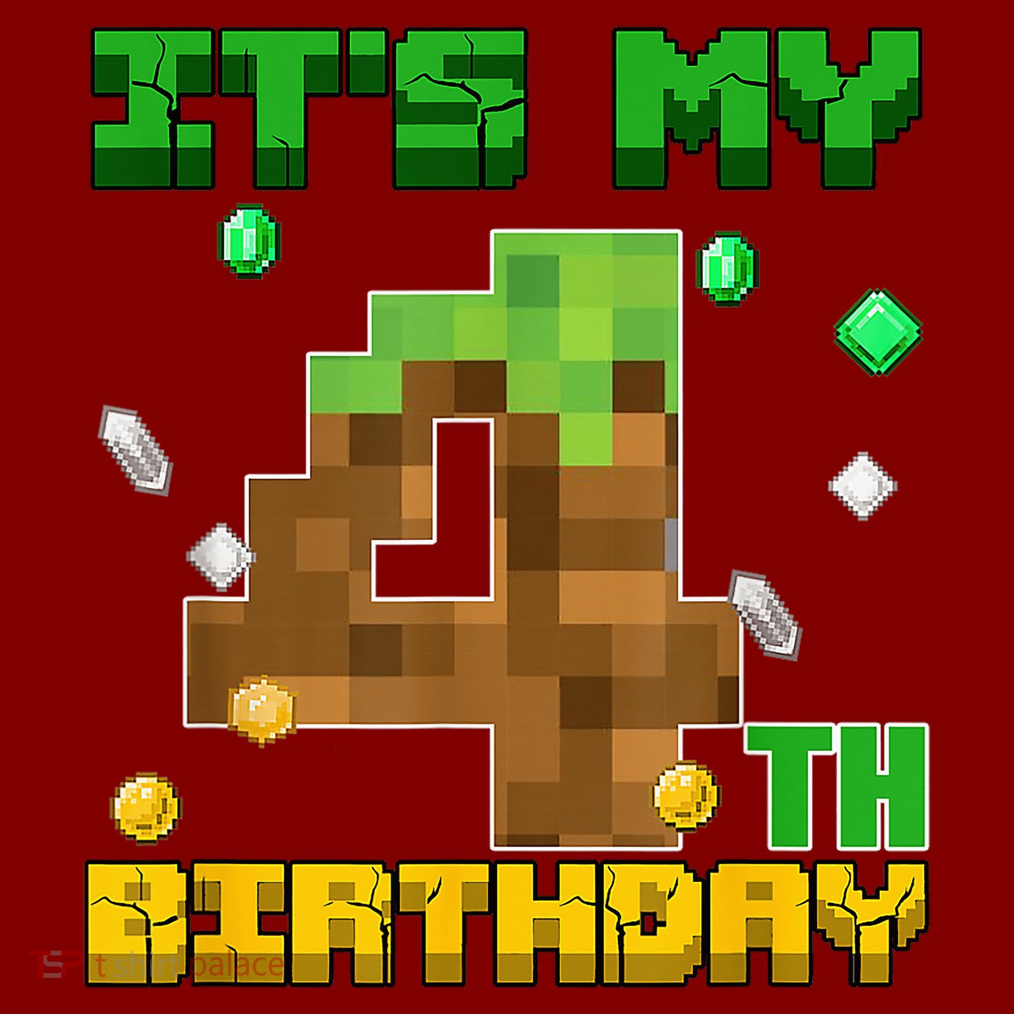 Birthday Boy It'S My 4th Birthday Gamer Pixel Number Mousepad