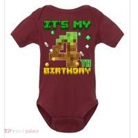 Birthday Boy It'S My 4th Birthday Gamer Pixel Number Baby Bodysuit thumb 0