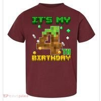 Birthday Boy It'S My 4th Birthday Gamer Pixel Number Toddler T-Shirt thumb 0