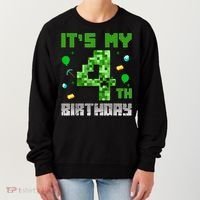 Birthday Boy It'S My 4th Birthday Video Game Pixel Women's Sweatshirt thumb 0