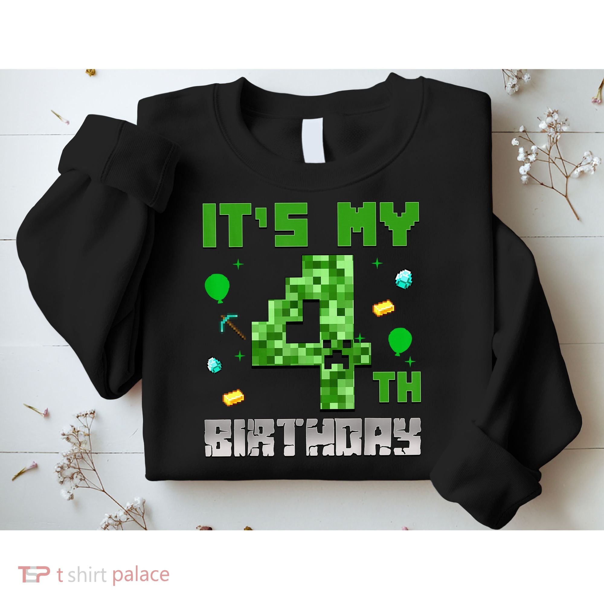 Birthday Boy It'S My 4th Birthday Video Game Pixel Sweatshirt