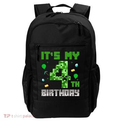 Birthday Boy It'S My 4th Birthday Video Game Pixel Backpack