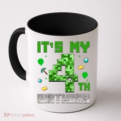 Birthday Boy It'S My 4th Birthday Video Game Pixel Coffee Mug