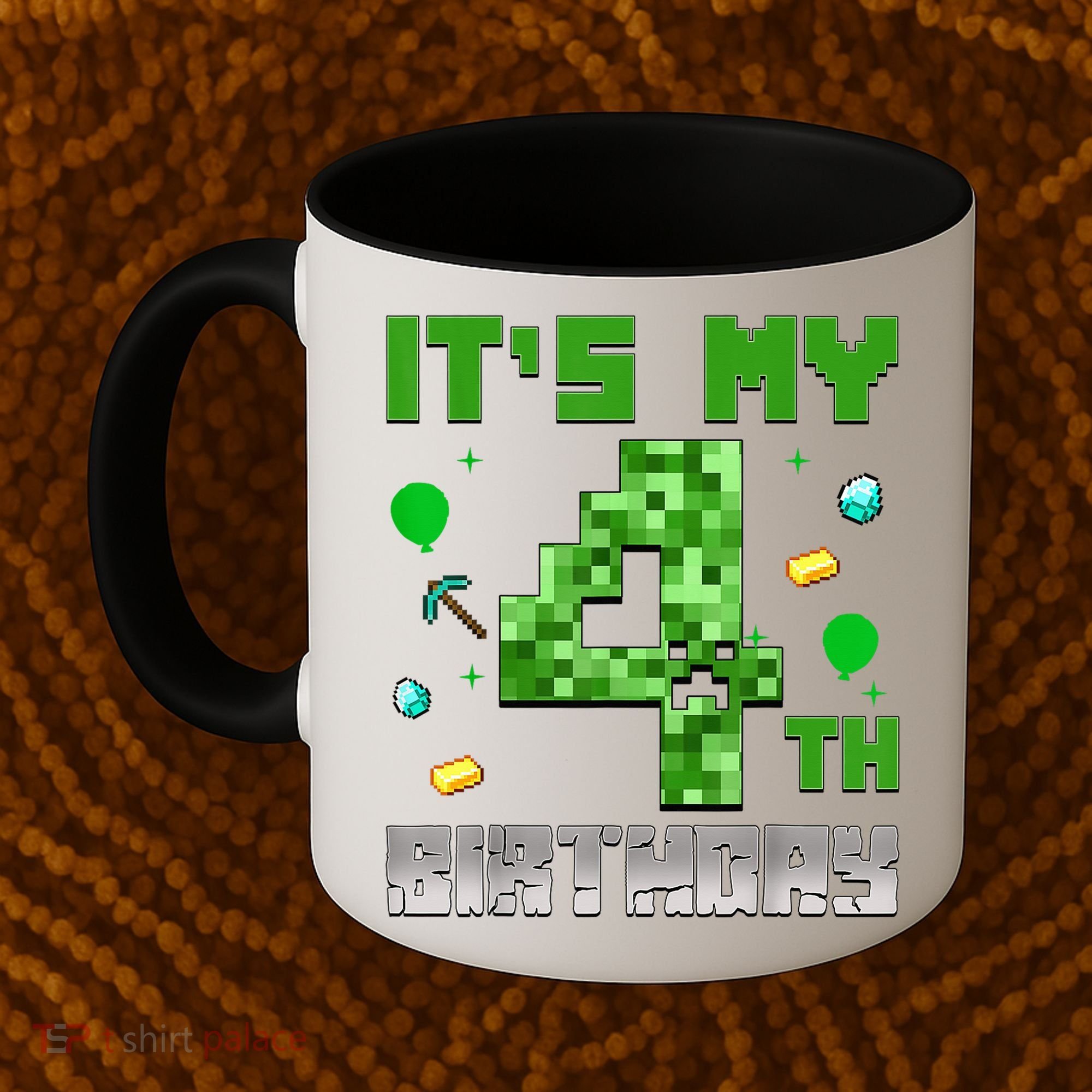 Birthday Boy It'S My 4th Birthday Video Game Pixel Coffee Mug