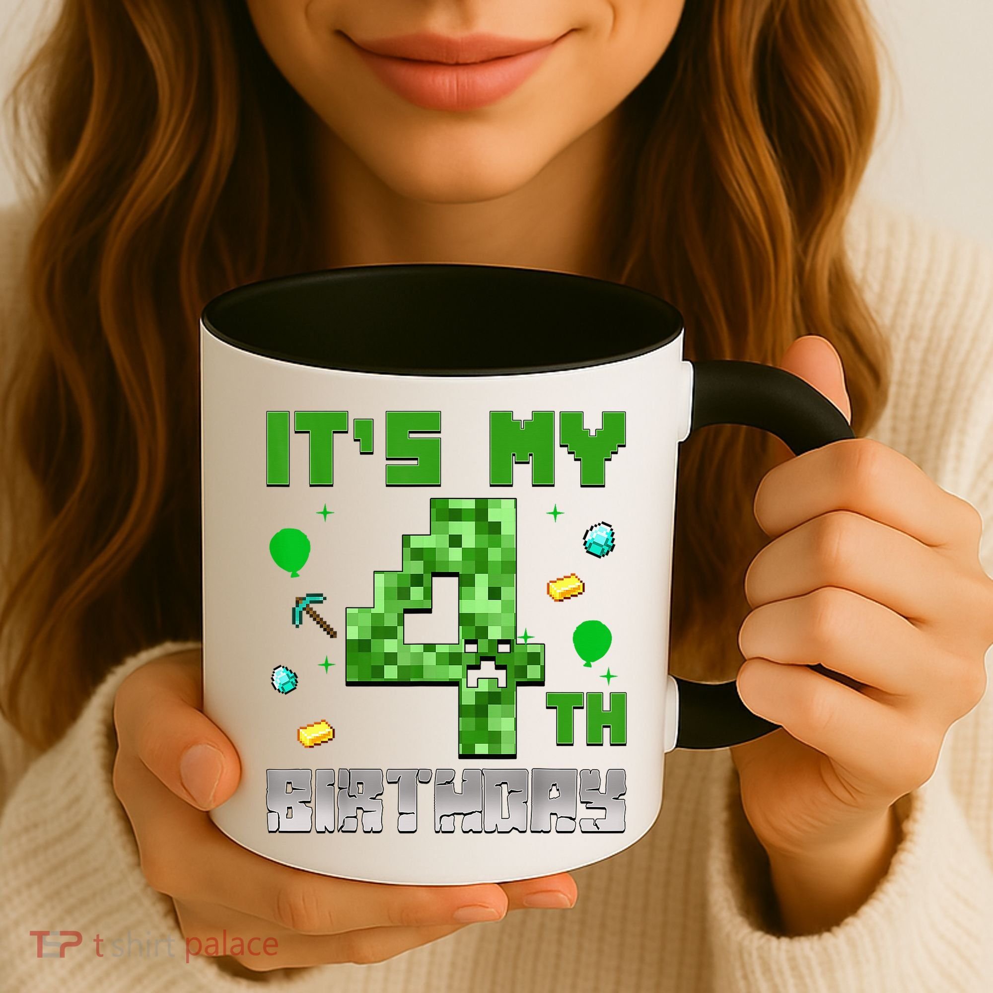 Birthday Boy It'S My 4th Birthday Video Game Pixel Coffee Mug