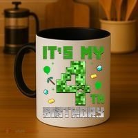 Birthday Boy It'S My 4th Birthday Video Game Pixel Coffee Mug thumb 4