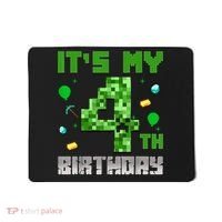 Birthday Boy It'S My 4th Birthday Video Game Pixel Mousepad thumb 0