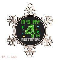 Birthday Boy It'S My 4th Birthday Video Game Pixel Ornament thumb 0