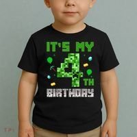 Birthday Boy It'S My 4th Birthday Video Game Pixel Toddler T-Shirt thumb 2