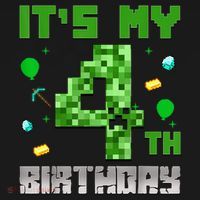 Birthday Boy It'S My 4th Birthday Video Game Pixel Visor thumb 3
