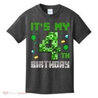 Birthday Boy It'S My 4th Birthday Video Game Pixel Kids T-Shirt thumb 0