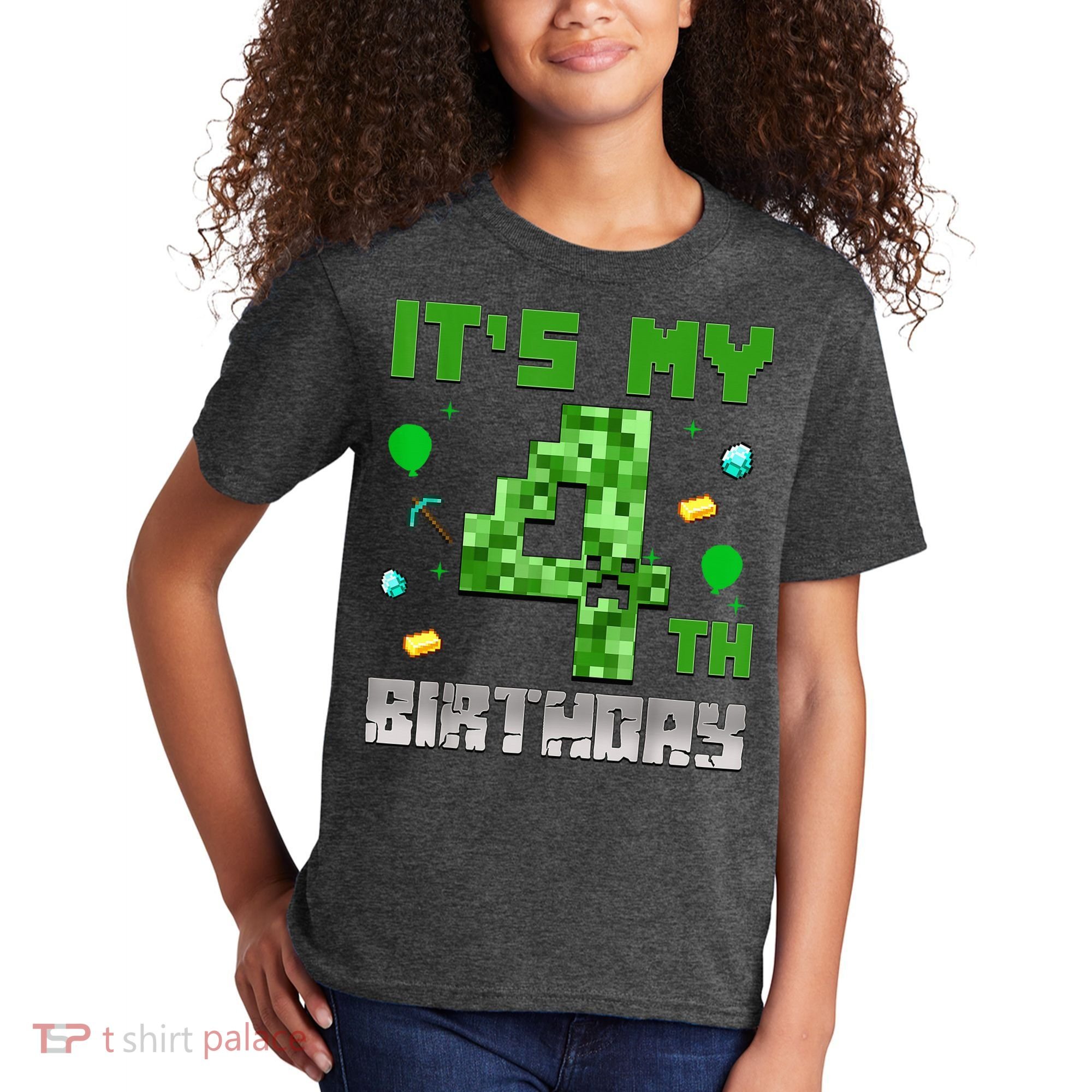 Birthday Boy It'S My 4th Birthday Video Game Pixel Kids T-Shirt