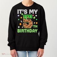 Birthday Boy It'S My 5th Birthday Gamer Pixel Number Women's Sweatshirt thumb 0