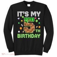 Birthday Boy It'S My 5th Birthday Gamer Pixel Number Sweatshirt thumb 0