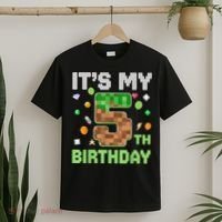 Birthday Boy It'S My 5th Birthday Gamer Pixel Number T-Shirt thumb 2