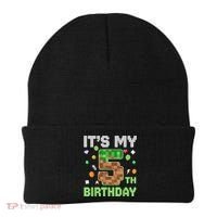 Birthday Boy It'S My 5th Birthday Gamer Pixel Number Beanie thumb 0