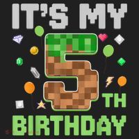 Birthday Boy It'S My 5th Birthday Gamer Pixel Number Beanie thumb 2